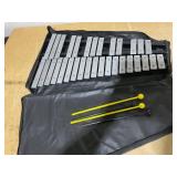 ENNBOM 32 Note Black Glockenspiel with Music Sheet Clip Xylophone Instrument Set