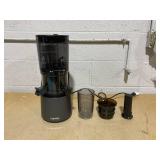 Canoly C16 Cold Press Juicer, 6" Extra Wide Feed Chute, 3-IN-1 Strainers (Juice & Sorbet & Nut Milk), Powerful AC Brushless Motor, Self Precut System, Juicer Machines with BPA-Free (Space Gray) (SLIGH