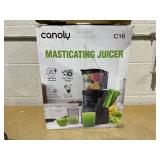 Canoly C16 Cold Press Juicer, 6" Extra Wide Feed Chute, 3-IN-1 Strainers (Juice & Sorbet & Nut Milk), Powerful AC Brushless Motor, Self Precut System, Juicer Machines with BPA-Free (Space Gray) (SLIGH