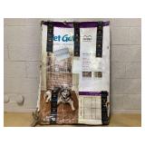 Midwest 44" High Wood Gate, Wire Mesh, Expands 29"-50" Wide