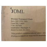 DMI Rolling Shower Chair, Commode, Transport Chair, FSA Eligible, Rolling Bathroom Wheelchair for Handicap