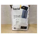 LUCID 3-inch Ventilated Gel Memory Foam Mattress Topper - Queen