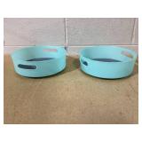 LOT OF 2 Improvements 10" Turntables with Silicone Liners