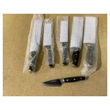 Kitchen HQ 7-piece Wavy Edge Nonstick Knife Block Set