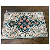 Sarag 4x6 Washable Area Rug for Bedroom Living Room Non-Slip Rug Carpet Vintage Home Decor (Minor Transit Damage)