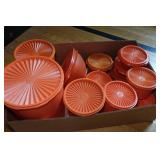 Vintage Orange Tupperware Set Vintage Orange Tupperware Set