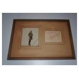 Amelia Earhart Framed Autograph and Photo Amelia Earhart Framed Autograph and Photo