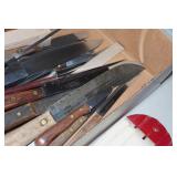 Assorted Knives and Sharpener Assorted Knives and Sharpener
