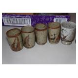 Stoneware Plate with Cover and Drinkware Stoneware Plate with Cover and Drinkware