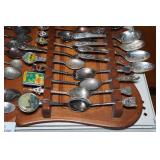 Collector Spoons with Wood Rack Collector Spoons with Wood Rack