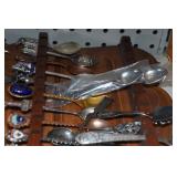 Collector Spoons with Wood Rack Collector Spoons with Wood Rack