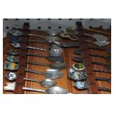 Collector Spoons with Wood Rack Collector Spoons with Wood Rack