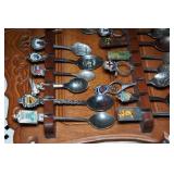 Collector Spoons with Wood Rack Collector Spoons with Wood Rack