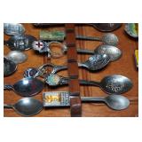 Collector Spoons with Wood Rack Collector Spoons with Wood Rack