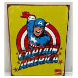 Misc. Tin Signs Including Captain America, Coa-Cola And TAZ, Misc. Tin Signs Including Captain America, Coa-Cola And TAZ,