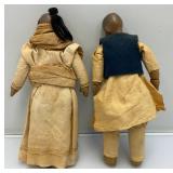 Antique Indian Dolls 10" Antique Indian Dolls 10"