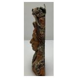 Vintage Casted Carved Indian Bust Nicely Detailed Wall Hanging 7" Vintage Casted Carved Indian Bust Nicely Detailed Wall Hanging 7"
