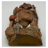 Vintage Casted Carved Indian Bust Nicely Detailed Wall Hanging 7" Vintage Casted Carved Indian Bust Nicely Detailed Wall Hanging 7"
