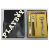 Vintage PLAYBOY Four Piece Stainless Steel Bar Set In Original Box Vintage PLAYBOY Four Piece Stainless Steel Bar Set In Original Box