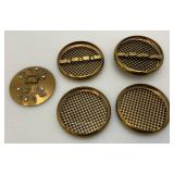 MCM Gold Tone Rhinestone Jeweled Stacking Ashtray Set MCM Gold Tone Rhinestone Jeweled Stacking Ashtray Set