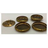 MCM Gold Tone Rhinestone Jeweled Stacking Ashtray Set MCM Gold Tone Rhinestone Jeweled Stacking Ashtray Set