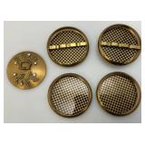 MCM Gold Tone Rhinestone Jeweled Stacking Ashtray Set MCM Gold Tone Rhinestone Jeweled Stacking Ashtray Set