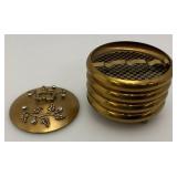 MCM Gold Tone Rhinestone Jeweled Stacking Ashtray Set MCM Gold Tone Rhinestone Jeweled Stacking Ashtray Set