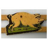 Antique Wooden German Pull Toy 6" Antique Wooden German Pull Toy 6"