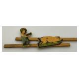 Antique Wooden German Pull Toy 6" Antique Wooden German Pull Toy 6"