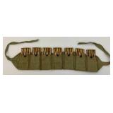 WWII 1944 Turkish Mauser 8mm 7.9 Ammo Belt With 14 Clips Five Rounds Per Clip (70 Rounds Total) WWII 1944 Turkish Mauser 8mm 7.9 Ammo Belt With 14 Clips Five Rounds Per Clip (70 Rounds Total)