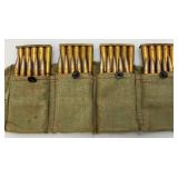 WWII 1944 Turkish Mauser 8mm 7.9 Ammo Belt With 14 Clips Five Rounds Per Clip (70 Rounds Total) WWII 1944 Turkish Mauser 8mm 7.9 Ammo Belt With 14 Clips Five Rounds Per Clip (70 Rounds Total)