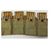 WWII 1944 Turkish Mauser 8mm 7.9 Ammo Belt With 14 Clips Five Rounds Per Clip (70 Rounds Total) WWII 1944 Turkish Mauser 8mm 7.9 Ammo Belt With 14 Clips Five Rounds Per Clip (70 Rounds Total)