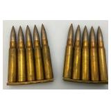 WWII 1944 Turkish Mauser 8mm 7.9 Ammo Belt With 14 Clips Five Rounds Per Clip (70 Rounds Total) WWII 1944 Turkish Mauser 8mm 7.9 Ammo Belt With 14 Clips Five Rounds Per Clip (70 Rounds Total)