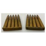 WWII 1944 Turkish Mauser 8mm 7.9 Ammo Belt With 14 Clips Five Rounds Per Clip (70 Rounds Total) WWII 1944 Turkish Mauser 8mm 7.9 Ammo Belt With 14 Clips Five Rounds Per Clip (70 Rounds Total)