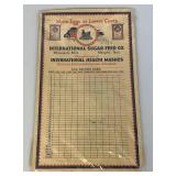 Vintage Egg Scale And Minneapolis International Sugar & Feed Co. Egg Record Card Vintage Egg Scale And Minneapolis International Sugar & Feed Co. Egg Record Card