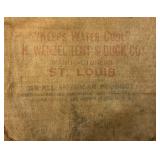 Antique Canvas Water Bag 10 1/2" x 16 1/2" Antique Canvas Water Bag 10 1/2" x 16 1/2"