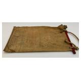 Antique Canvas Water Bag 10 1/2" x 16 1/2" Antique Canvas Water Bag 10 1/2" x 16 1/2"