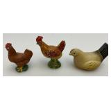 Misc. Vintage Chicken Collectibles Including Salt & Peppers And More Misc. Vintage Chicken Collectibles Including Salt & Peppers And More