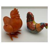 Misc. Vintage Chicken Collectibles Including Salt & Peppers And More Misc. Vintage Chicken Collectibles Including Salt & Peppers And More