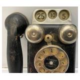 Vintage RARE Tin Litho Wall Telephone Bank Vintage RARE Tin Litho Wall Telephone Bank