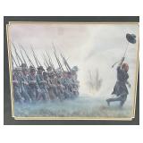 Mort Kunstler Picketts Charge "Steady Boys, Steady!" Print Framed Behind Glass 16.1/4" x 18 3/4" Mort Kunstler Picketts Charge "Steady Boys, Steady!" Print Framed Behind Glass 16.1/4" x 18 3/4"