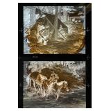 Antique Glass Printing Plates With Ralph Crosby Smith Wildlife Scenes (Very Cool) 14" x 17" Antique Glass Printing Plates With Ralph Crosby Smith Wildlife Scenes (Very Cool) 14" x 17"