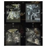 Antique Glass Printing Plates With RARE Monkeys And Elephant Artwork (Very Cool) 16" x 20" Antique Glass Printing Plates With RARE Monkeys And Elephant Artwork (Very Cool) 16" x 20"