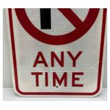 12" x 18" No Parking Any Time Aluminum Reflective Sign 12" x 18" No Parking Any Time Aluminum Reflective Sign