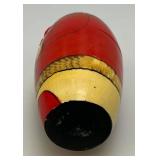 Vintage Russian 5Pc Hand Painted Wooden Santa Claus Wooden Nesting Dolls  5 1/2" Vintage Russian 5Pc Hand Painted Wooden Santa Claus Wooden Nesting Dolls  5 1/2"