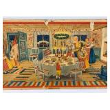 Antique Large 16" x 35" Stina Broome Swedish Christmas Illustration On Card Stock (Very Cool) Antique Large 16" x 35" Stina Broome Swedish Christmas Illustration On Card Stock (Very Cool)