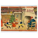 Antique Swedish Christmas Illustration "Julefrid Vid Hemmmets Hard" 15 1/4" x 32 3/4" Antique Swedish Christmas Illustration "Julefrid Vid Hemmmets Hard" 15 1/4" x 32 3/4"