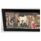 15 1/2" x 39 1/2" "Legal Action" Print By Chris Consani Inludes Elvis, Marilyn Monroe, James Dean And Humphrey Bogart Framed Behind Glass 15 1/2" x 39 1/2" "Legal Action" Print By Chris Consani Inludes Elvis, Marilyn Monroe, James Dean And Humphrey Bogart Framed Behind Glass
