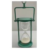 Vintage Industrial Looking Hanging Metal Hour Glkass (VERY COOL) 5 5/8" Vintage Industrial Looking Hanging Metal Hour Glkass (VERY COOL) 5 5/8"