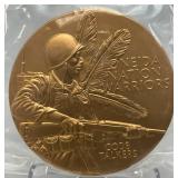 Est. $100.00 - $199.00 2014 US Mint Oneida Nation Code Talkers Commemorative 3" Bronze Medal With Box And Stand (New In Factory Sealed Bag) Est. $100.00 - $199.00 2014 US Mint Oneida Nation Code Talkers Commemorative 3" Bronze Medal With Box And Stand (New In Factory Sealed Bag)